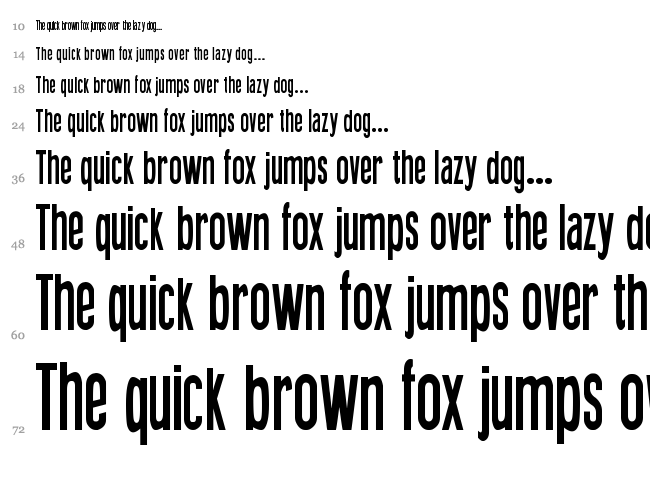 Thing Press font waterfall